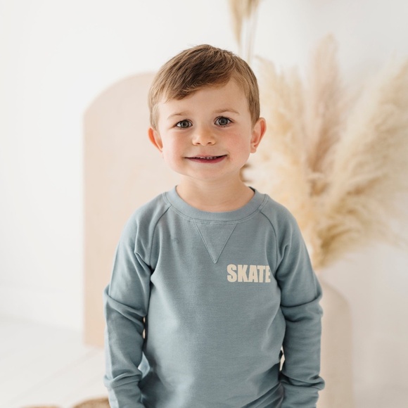 Babysprouts Bamboo Cotton Skate Raglan Sweatshirt & Joggers Set 2T NWT - Picture 2 of 3